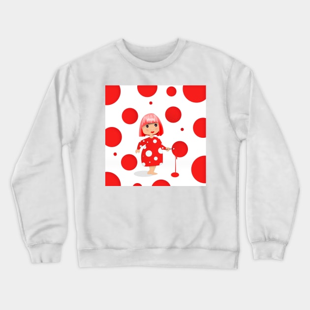 Yayoi Kusama Polka Dots Crewneck Sweatshirt by Le petit fennec